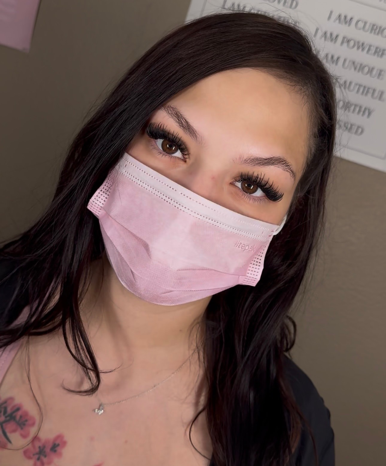 Lash work selfie